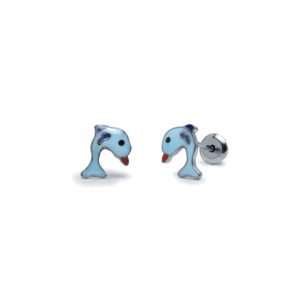 Pendientes Niña Delfines Plata