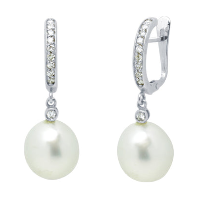 Pendientes de Oro 18K con Perlas y Diamantes