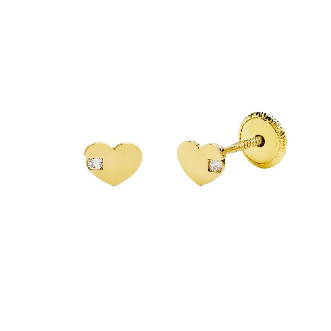 Pendientes Bebés Corazón Oro 18k