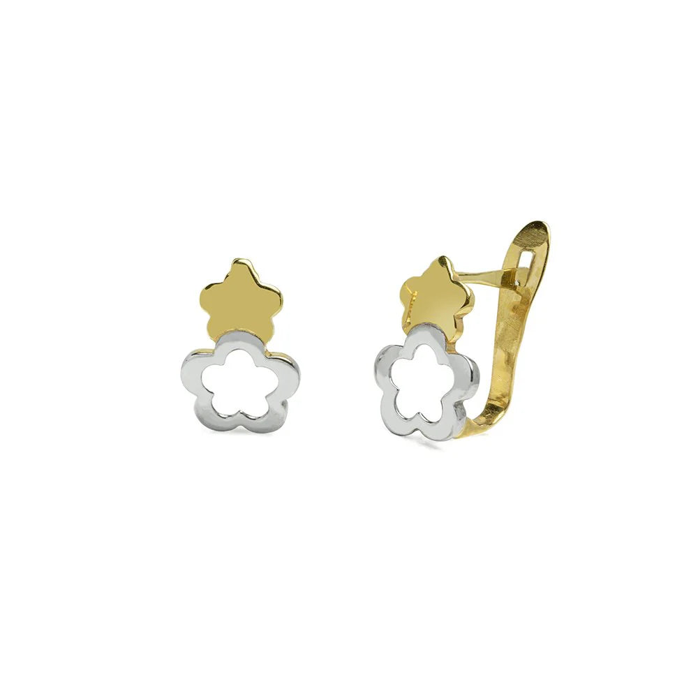 Pendientes Niña Flor Bicolor