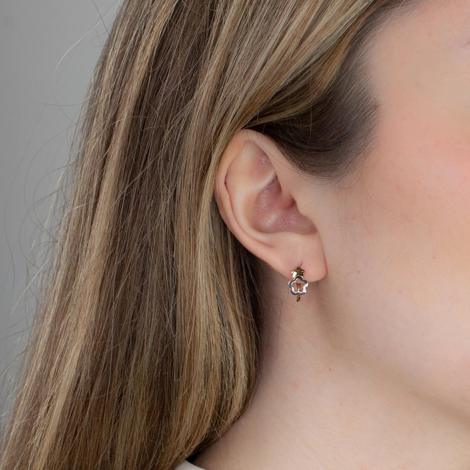 Pendientes Niña Flor Bicolor