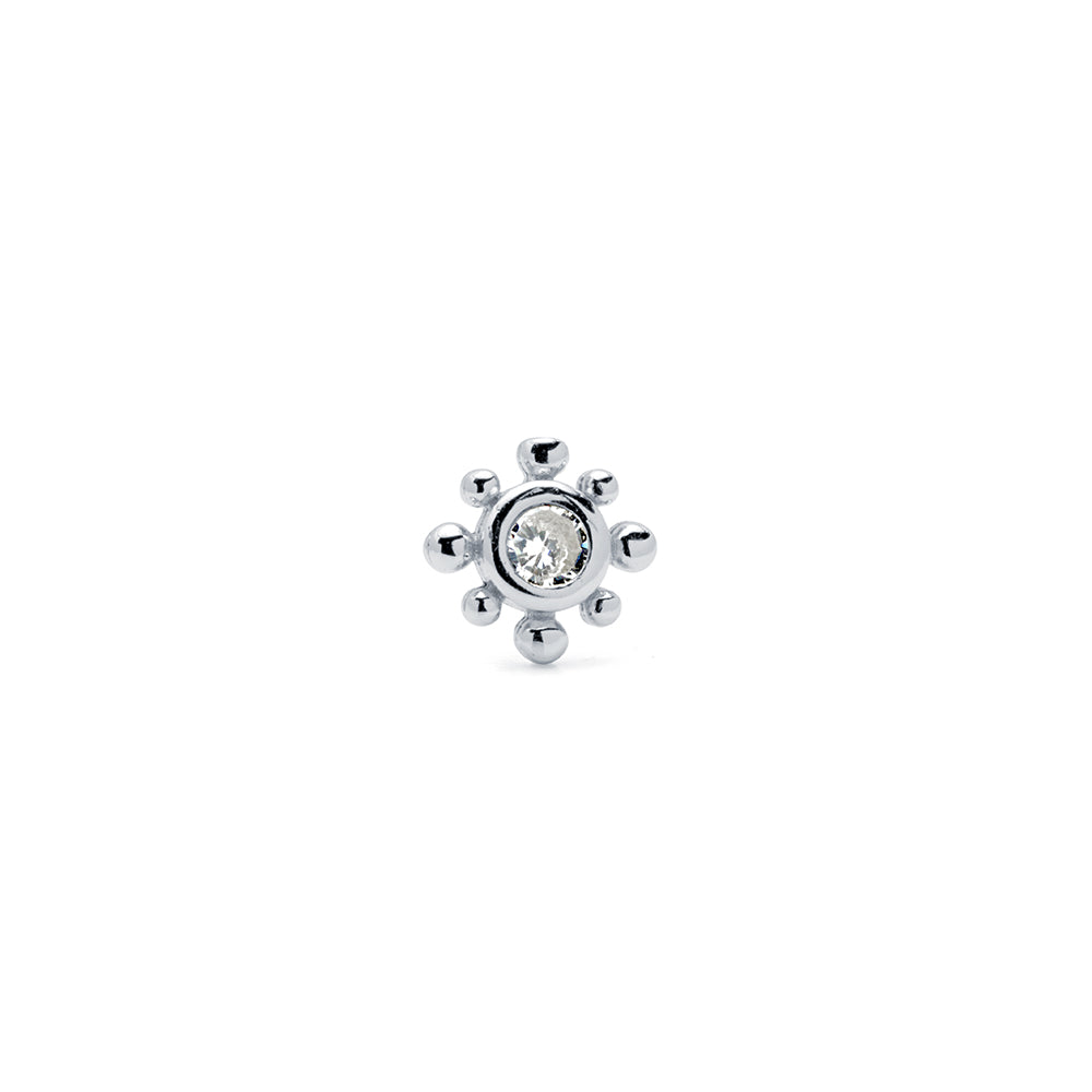 Piercing Sol con Circonita Plata