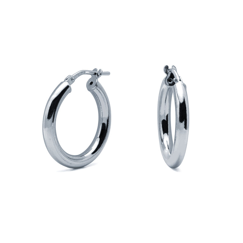 Pendientes Tubo Grueso Ø 15mm Plata