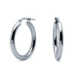 Pendientes Tubo Grueso Ø 20mm Plata