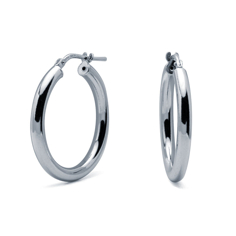 Pendientes Tubo Grueso Ø 20mm Plata