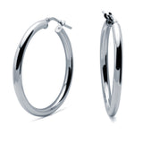 Pendientes Tubo Grueso Ø 30mm Plata