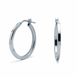 Pendientes Criolla Cuadrada Ø 20mm Plata