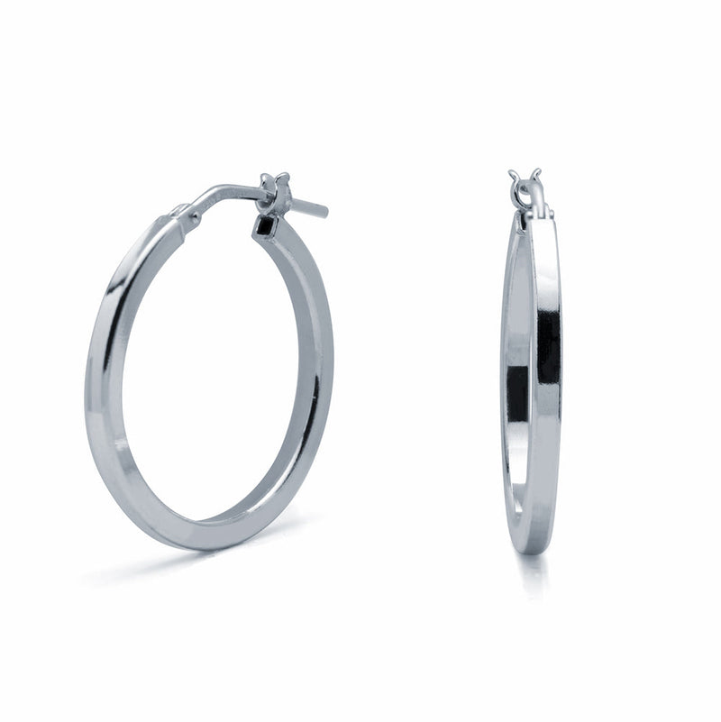 Pendientes Criolla Cuadrada Ø 20mm Plata
