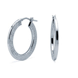 Pendientes Greca Ø 20mm Plata