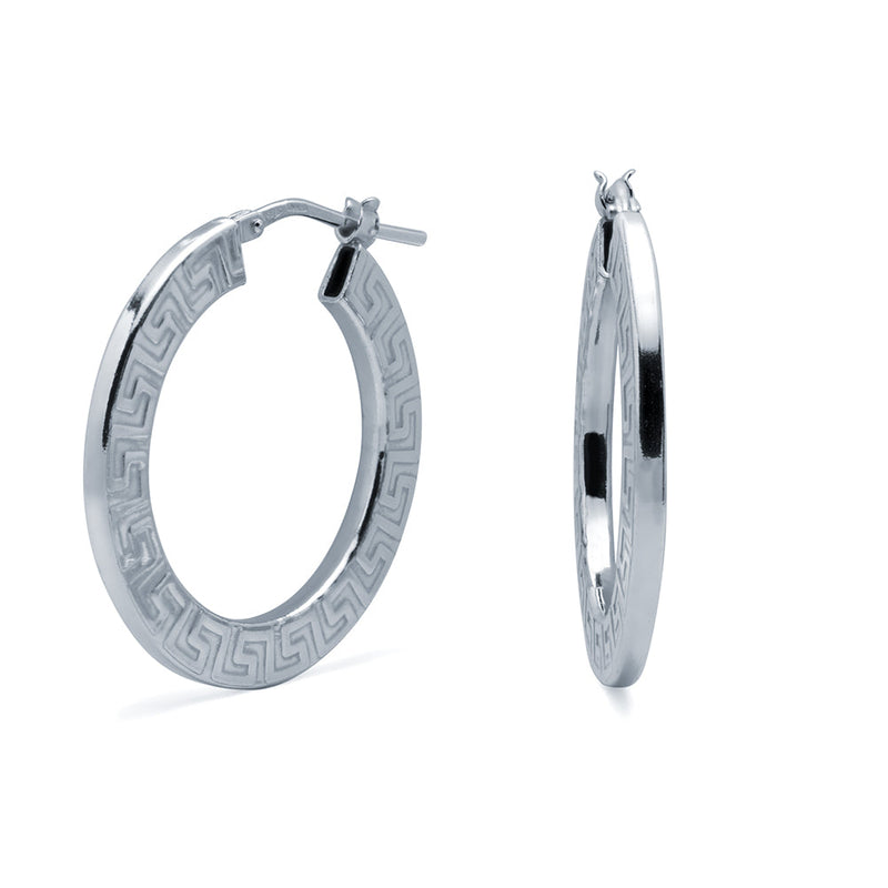 Pendientes Greca Ø 20mm Plata