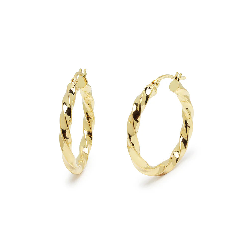 Pendientes Aro Rizados de Oro 9K