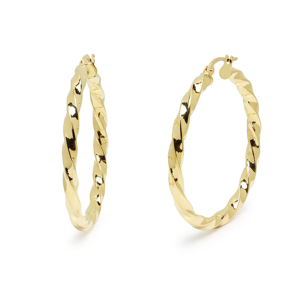 Pendientes Aro Rizados de Oro 9K
