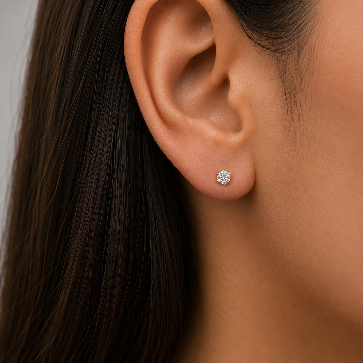 Pendientes Diamante de Laboratorio Magnéticos en Plata 925