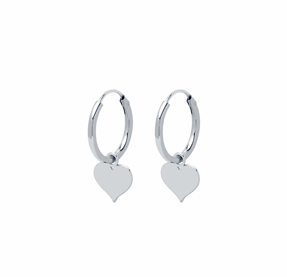 Aritos Corazón Ø 12mm Plata