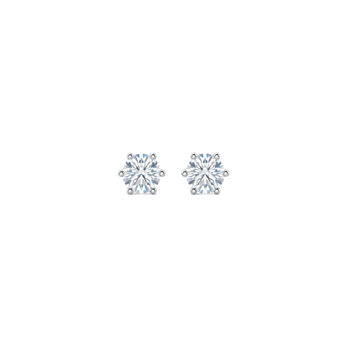 Pendientes Grapa de Plata 925 con Moissanita – foto de producto