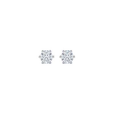 Pendientes Grapa de Plata 925 con Moissanita – foto de producto