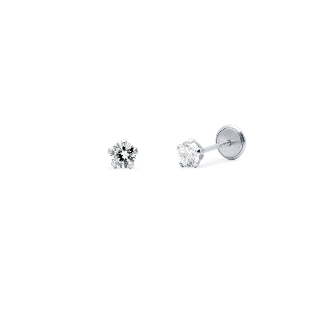 Pendientes Little Plata 4mm