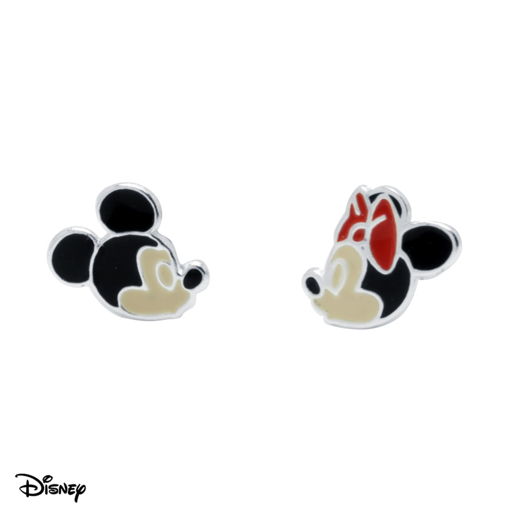 Pendiente Minnie y Mickey Color Disney Plata