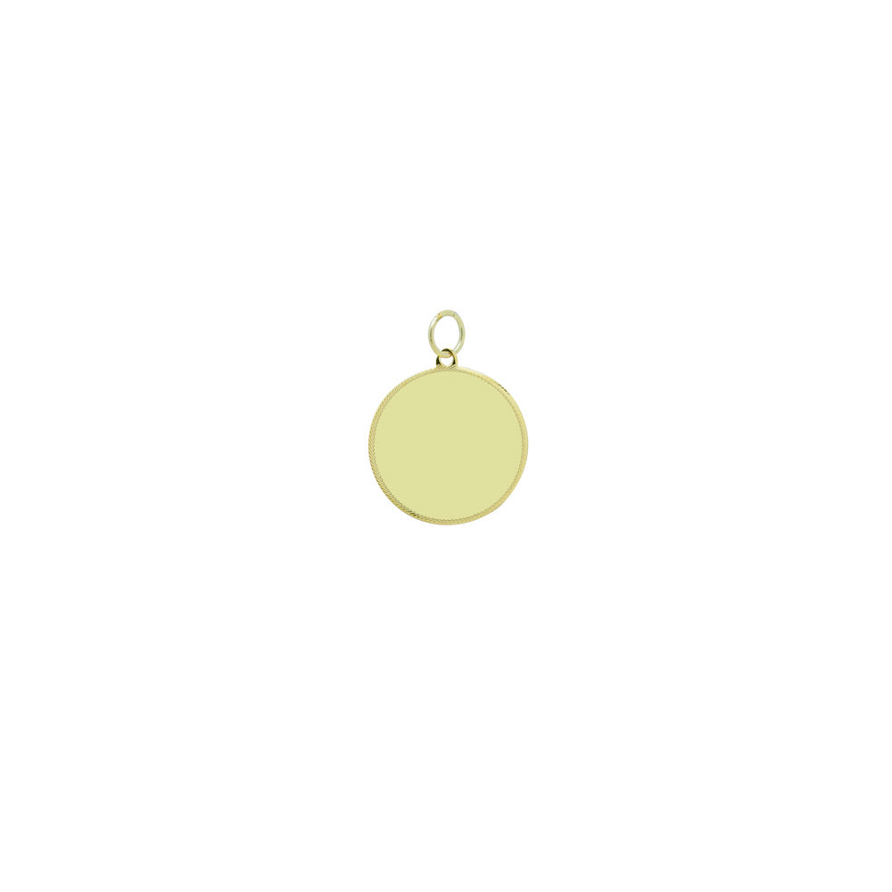 Medalla Personalizable Tallada diagonales 15mm Oro