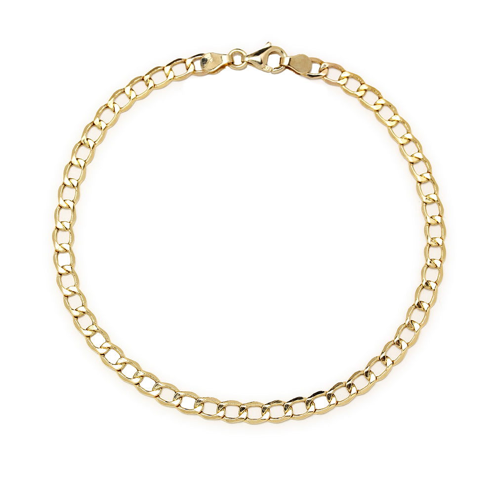 Pulsera Barbada de Oro 9K