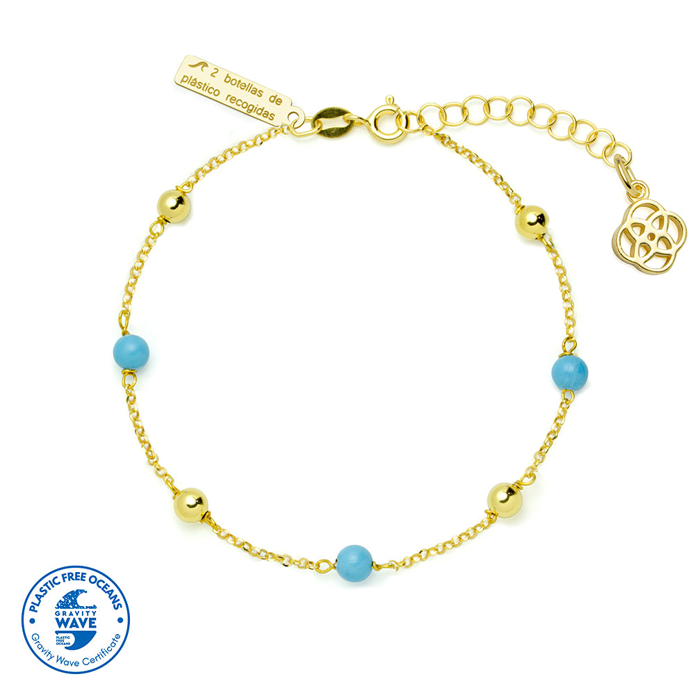 Pulsera Oceana Blue Plata