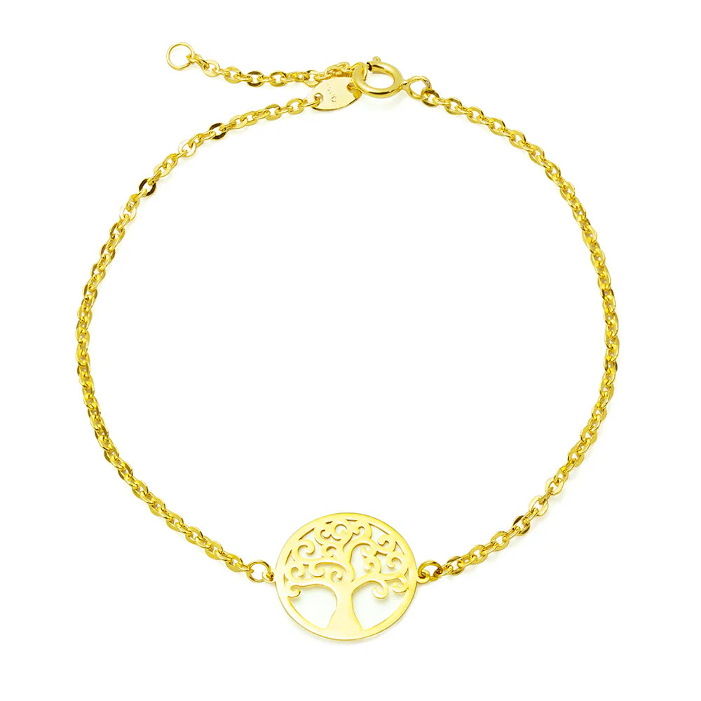 Pulsera Árbol de la Vida Liso Oro