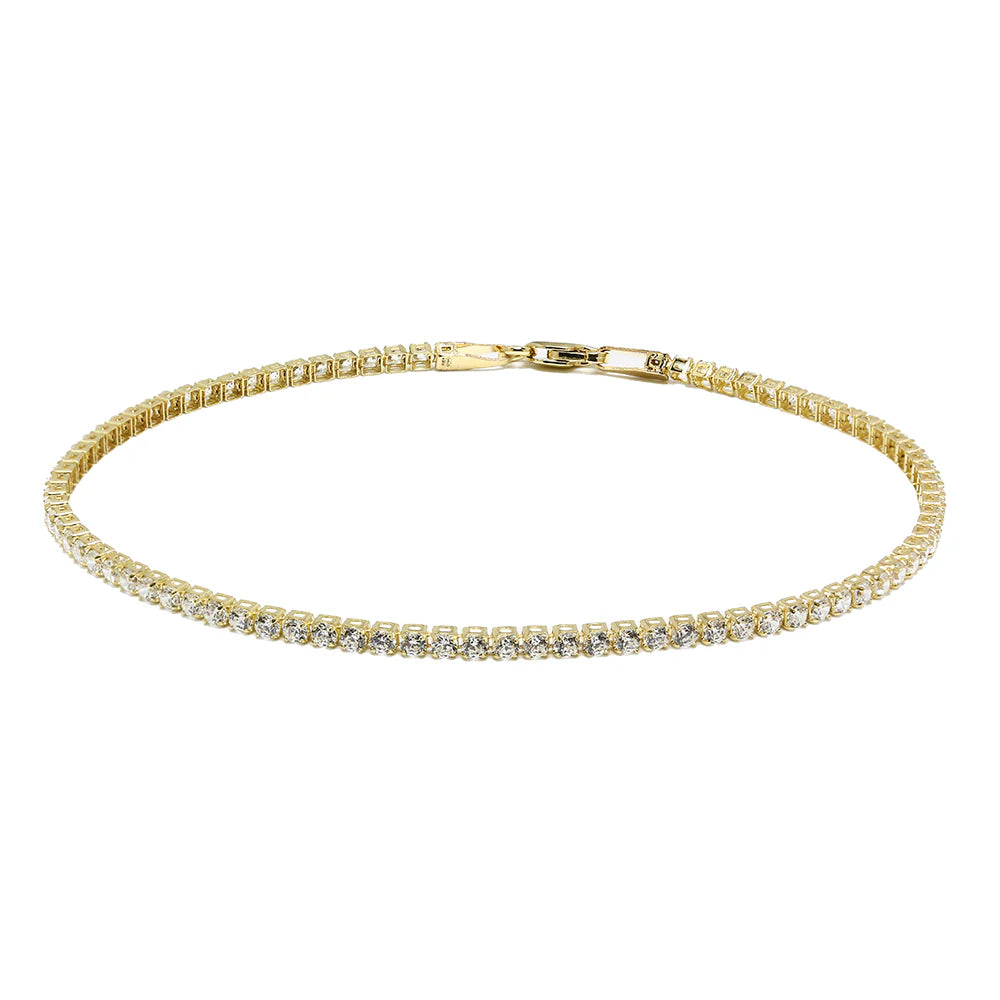 Pulsera Rivière de Oro 9K con Circonitas