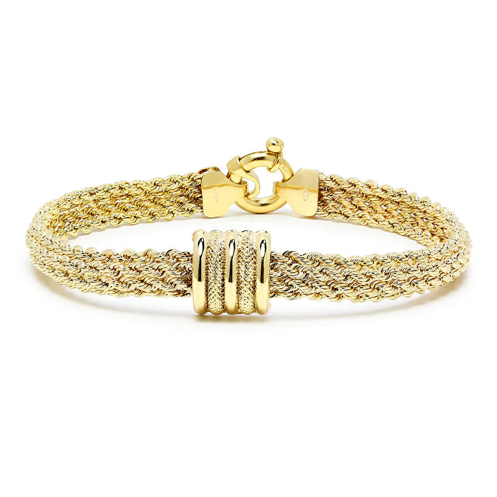 Pulsera Semirígida Ancha Oro