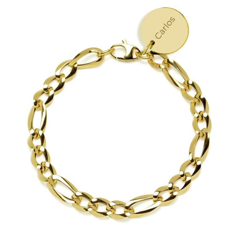 Pulsera Personalizable eslabones ovalados en Oro