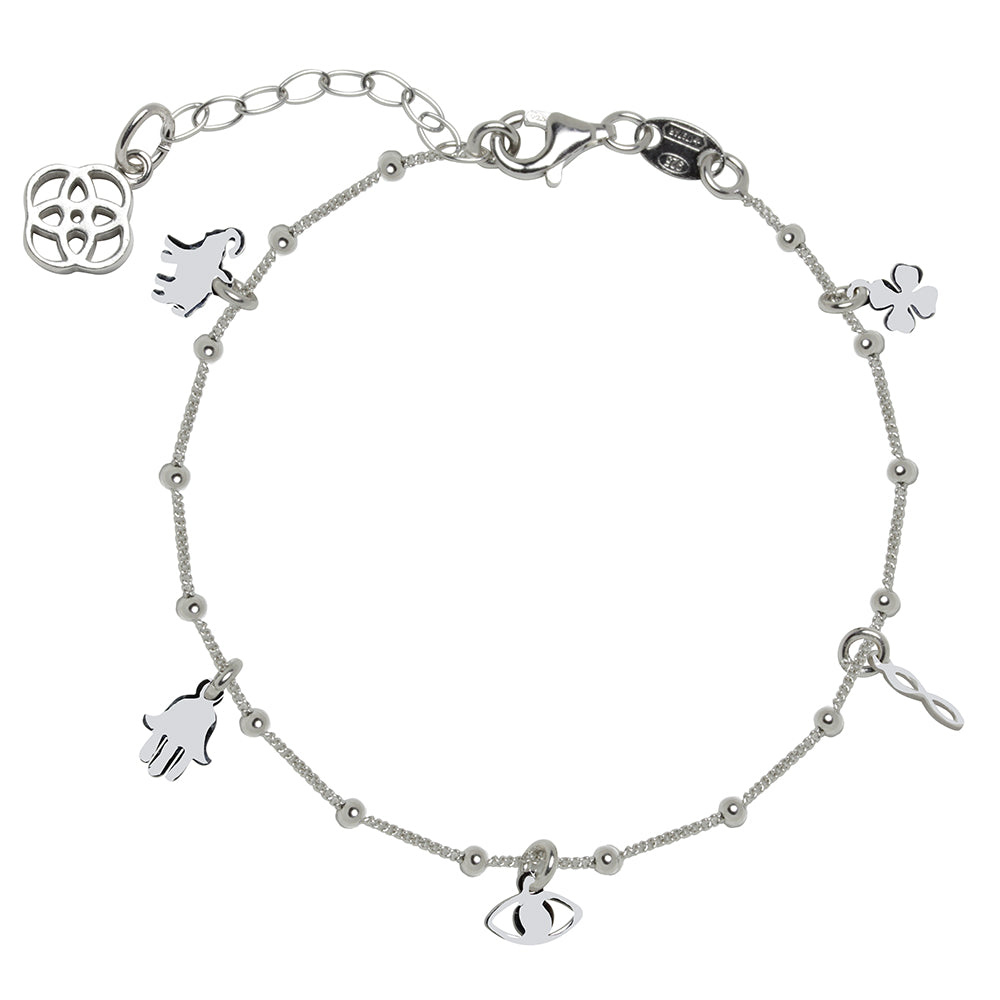 Pulsera Suerte y Protección Plata