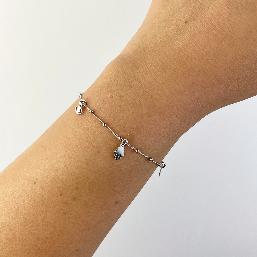 Pulsera Suerte y Protección Plata