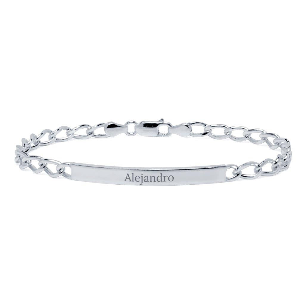 Pulsera Bilbao Maciza 5mm Plata