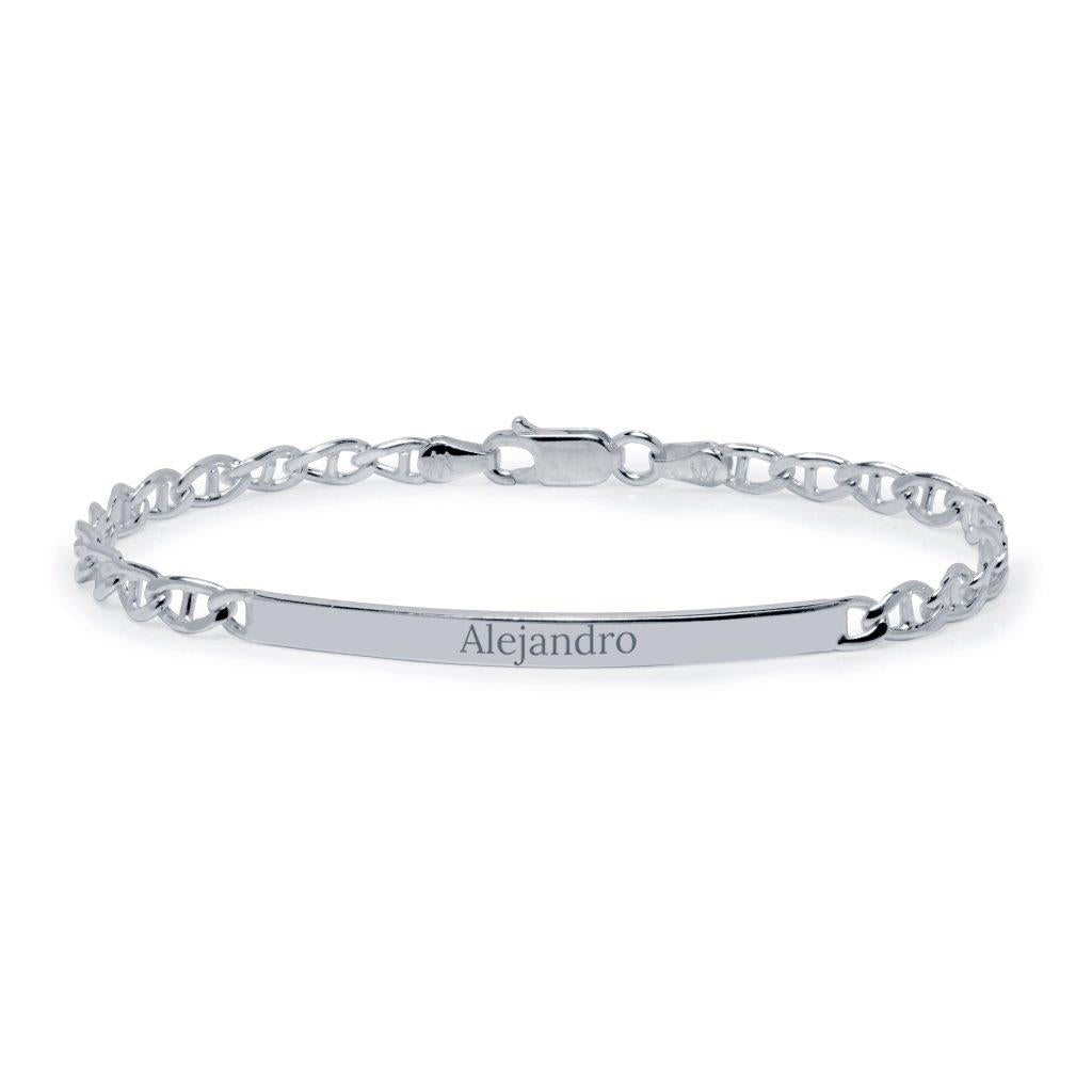 Pulsera Traversino Maciza 3mm Plata