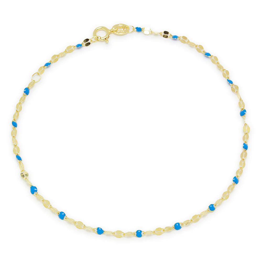 Pulsera Piedras Azules Oro