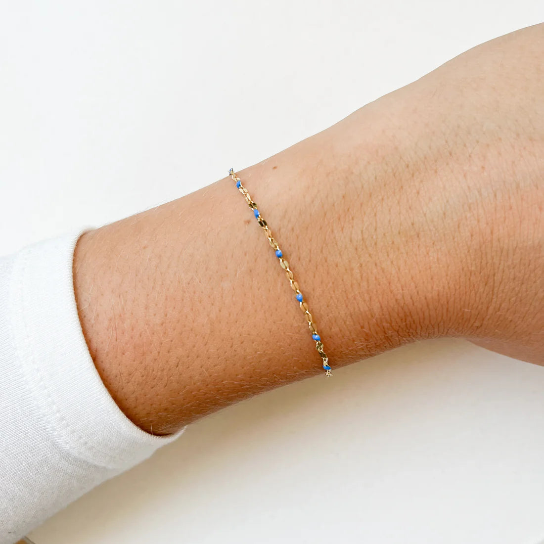 Pulsera Piedras Azules Oro