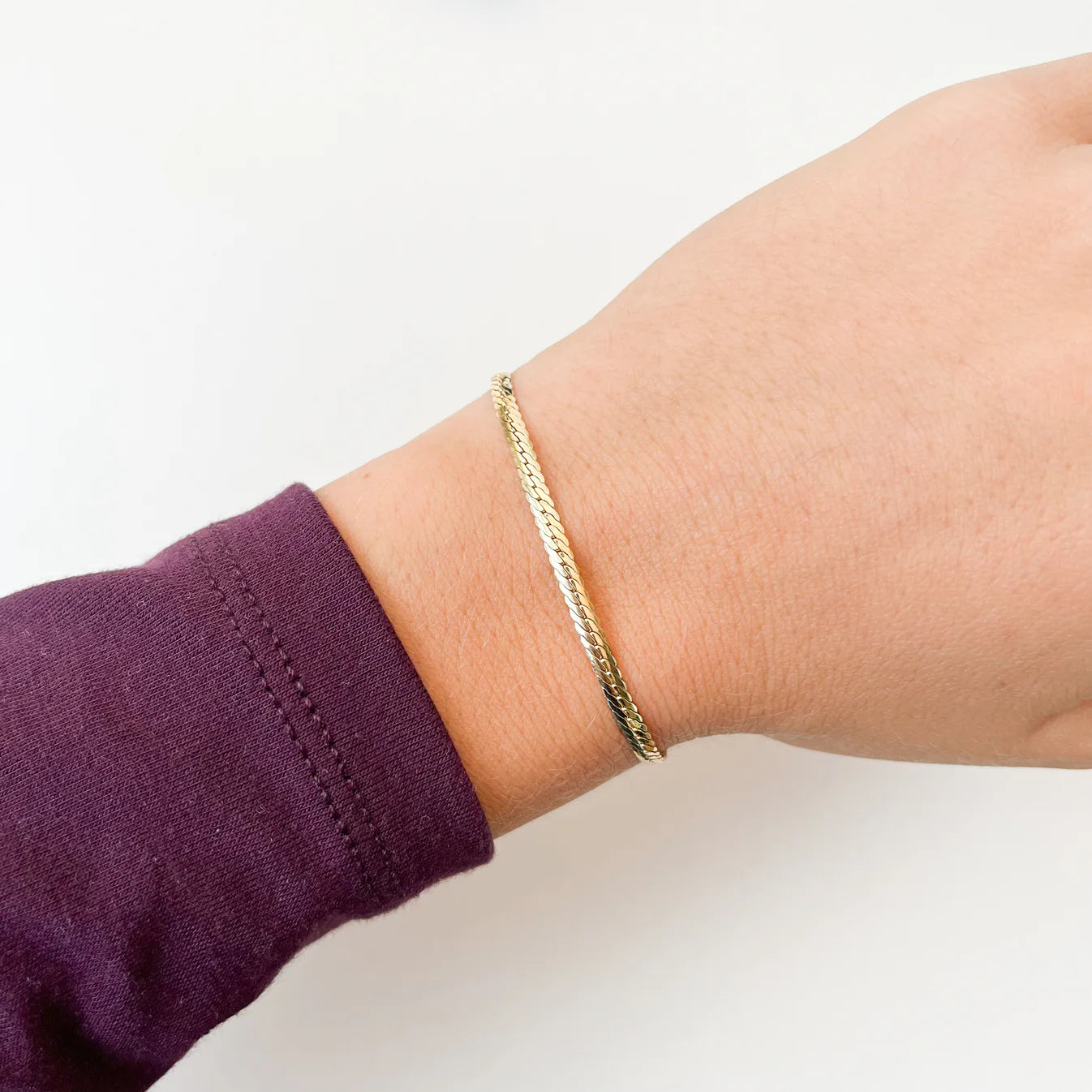 Pulsera Cola de Zorro 19 cm Oro