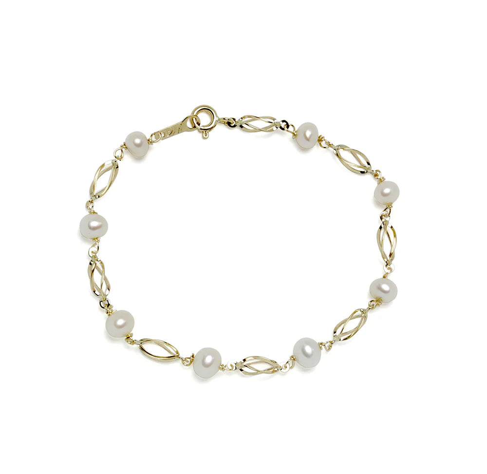 Pulsera Perlas y Oro