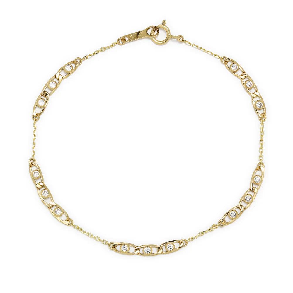 Pulsera Bocelada de Oro 9K