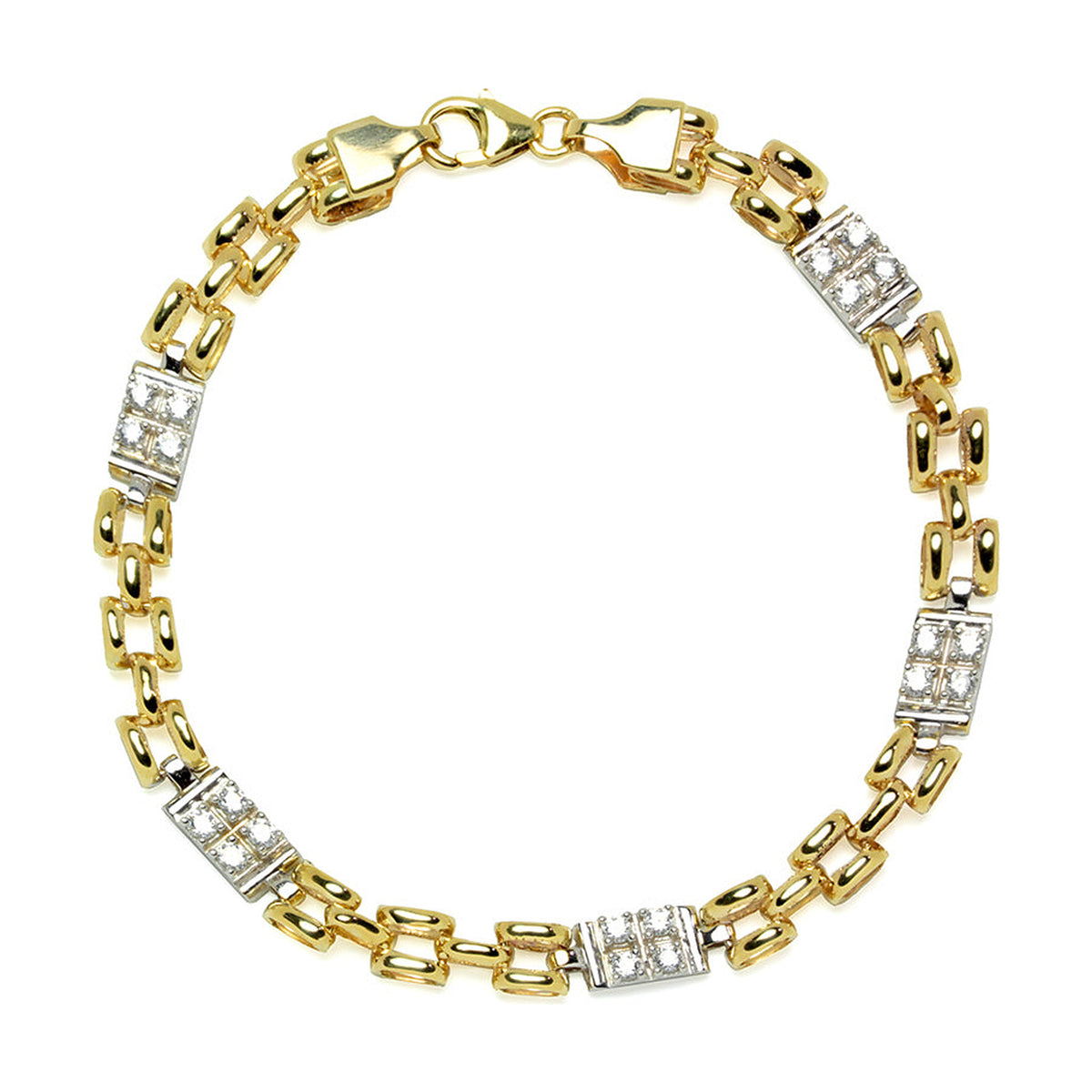 Pulsera de Oro 9K con Circonitas