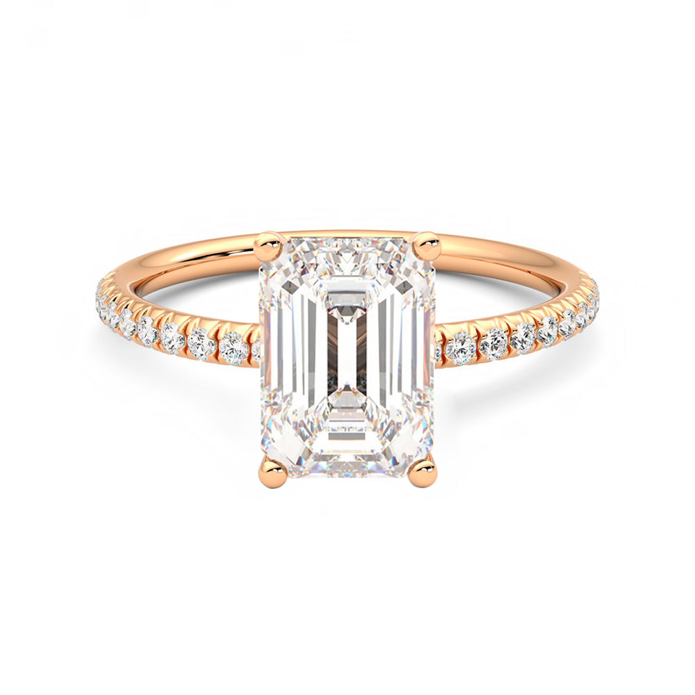 Anillo Scintille Pavé Diamante y Oro Rosa 18k