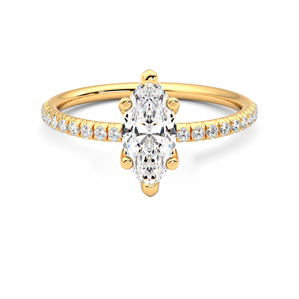 Anillo Brilliant Pavé Diamante y Oro 18k