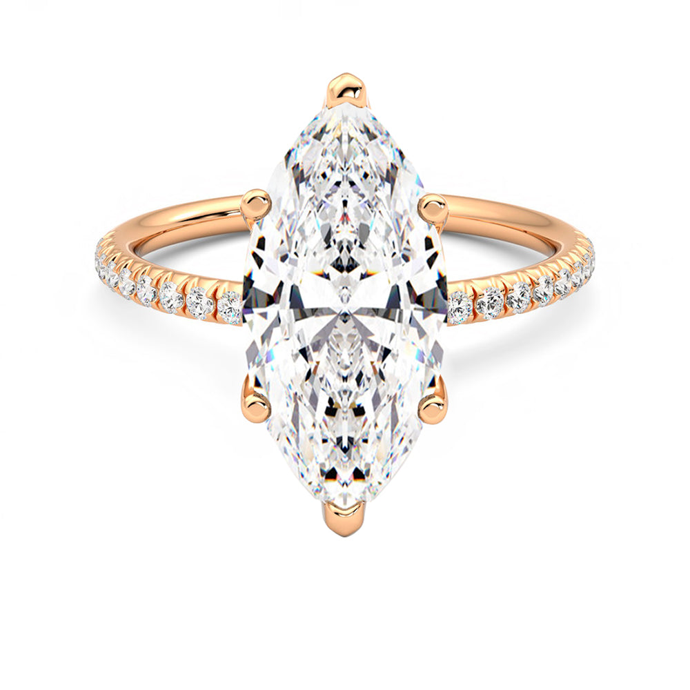 Anillo Scintille Pavé Diamante y Oro Rosa 18k