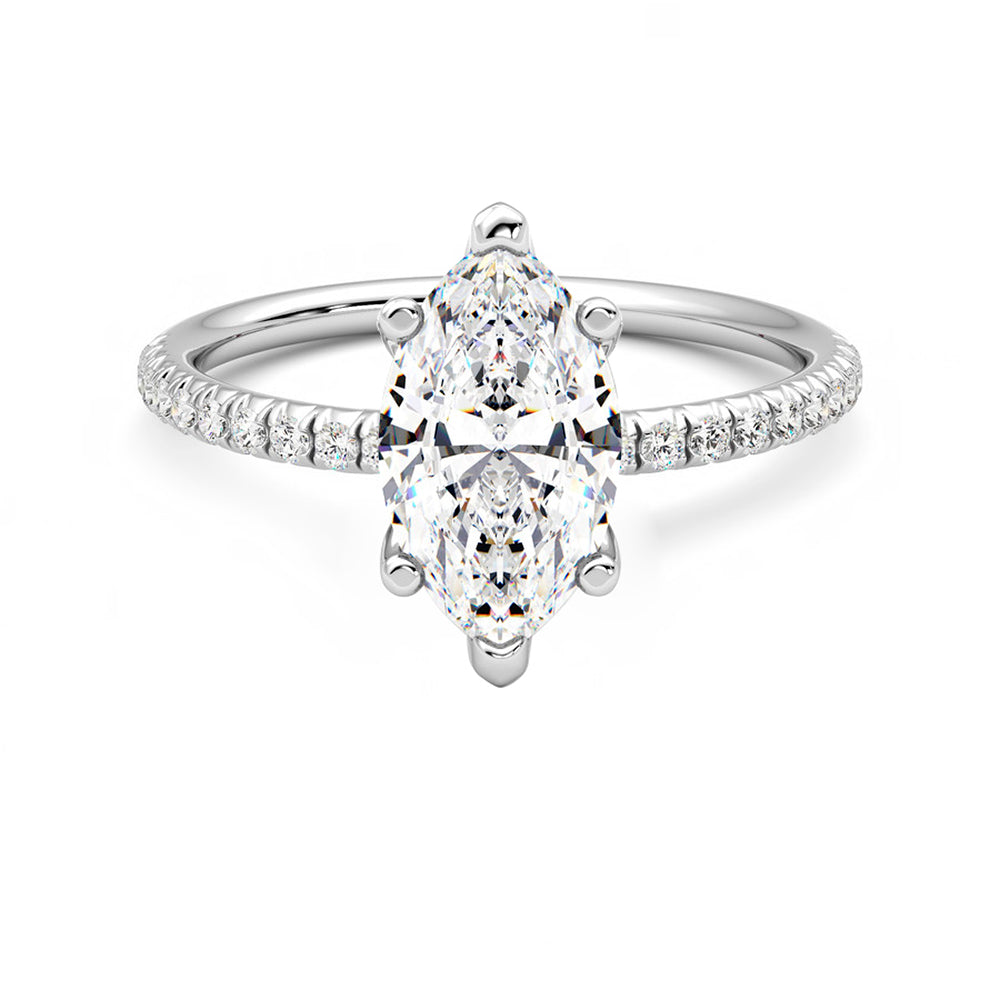 Anillo Scintille Pavé Diamante y Oro Blanco 18k