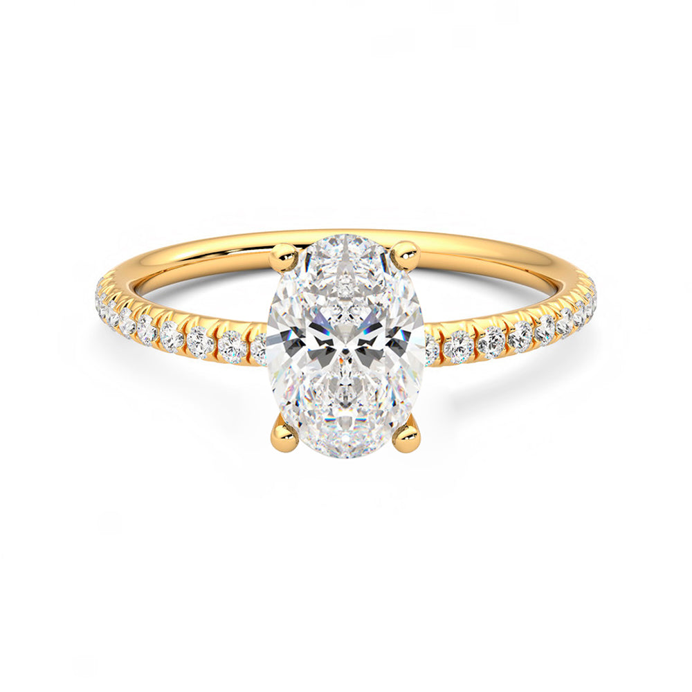 Anillo Lumiere Pavé Diamante y Oro 18k