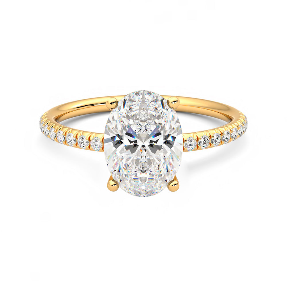 Anillo Lumiere Pavé Diamante y Oro 18k