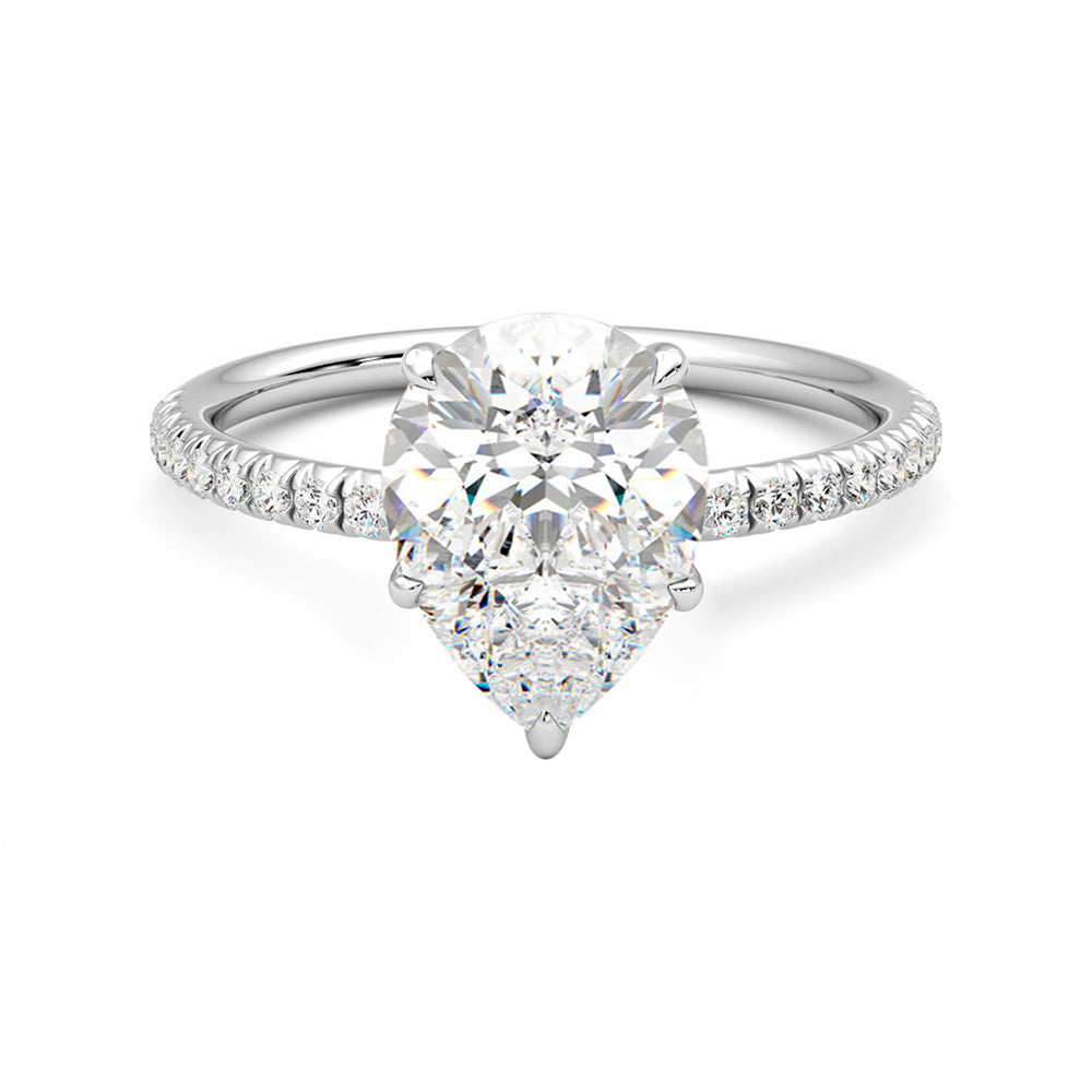 Anillo Radiance Pavé Diamante y Oro Blanco 18k