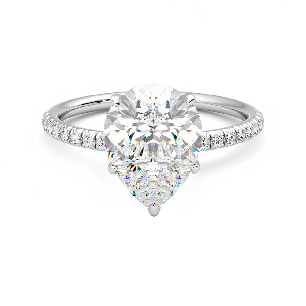 Anillo Radiance Pavé Diamante y Oro Blanco 18k