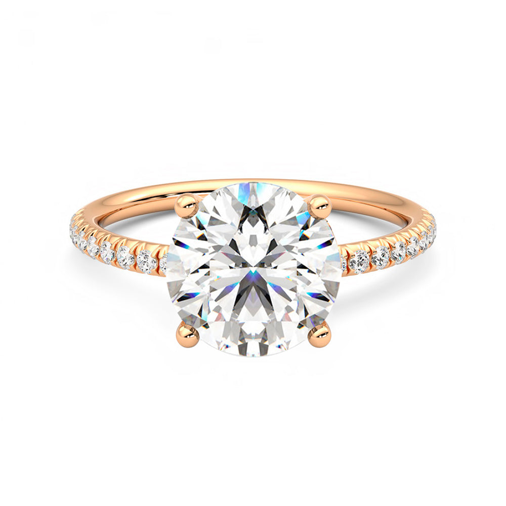 Anillo Brilliant Pavé Diamante y Oro Rosa 18k
