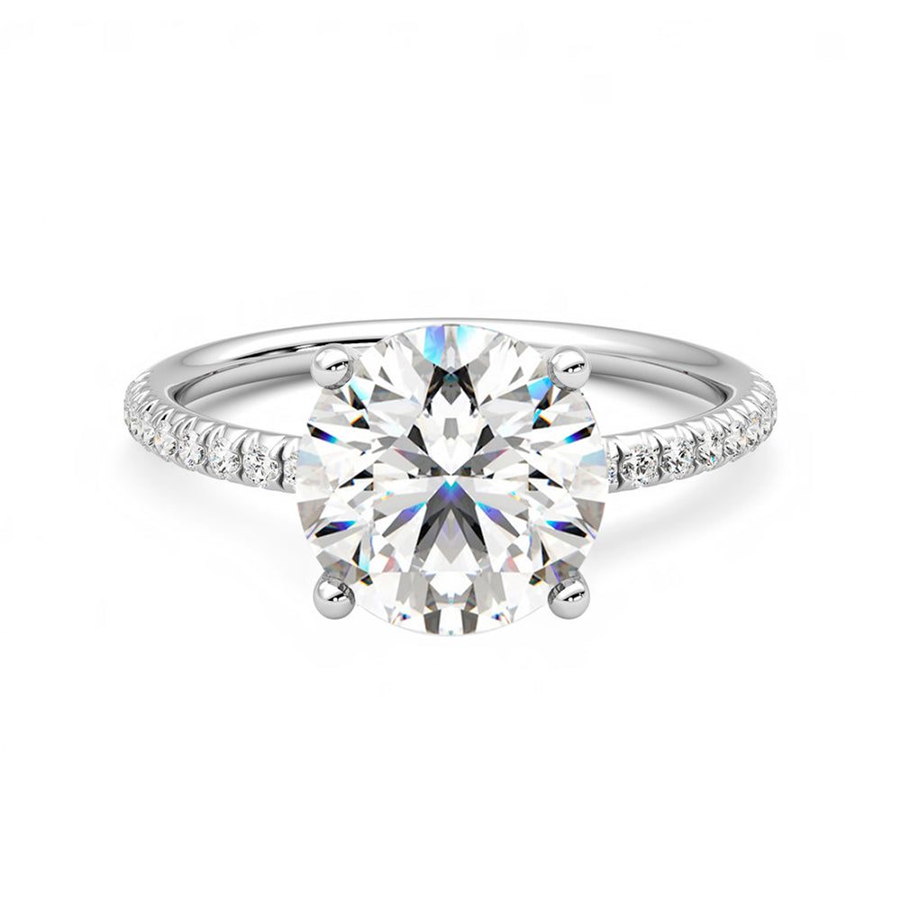 Anillo Brilliant Pavé Diamante y Oro Blanco 18k