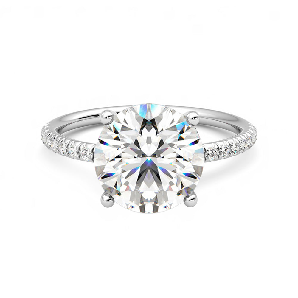 Anillo Brilliant Pavé Diamante y Oro Blanco 18k